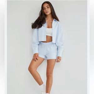 Aritzia Striped Set poppy top & Eva shorts